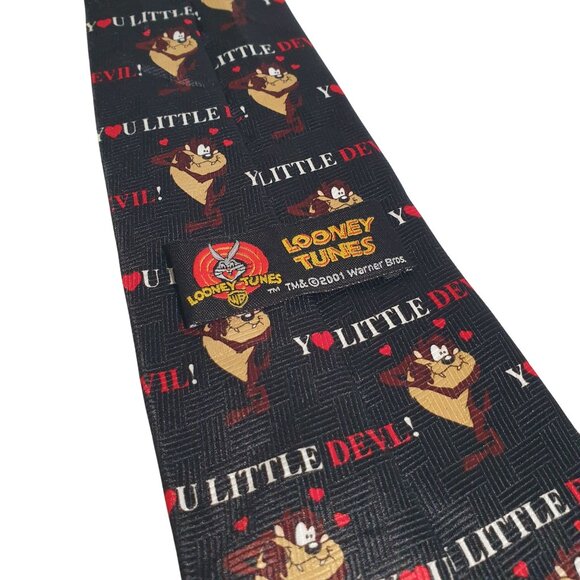 Looney Tunes Taz Mania Devil Warner Bros Cartoon Character Tie Novelty Necktie - Picture 4 of 5